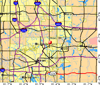 Stow, OH map