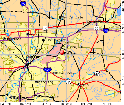 Fairborn, OH map