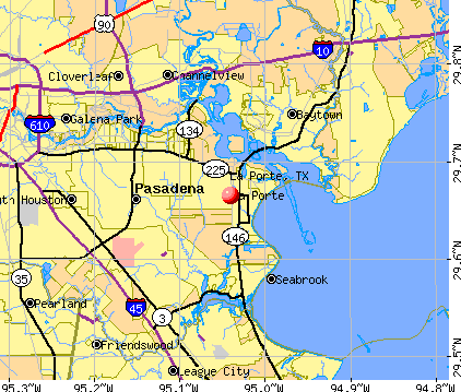 La Porte, TX map