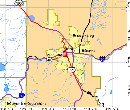 Reno, NV map