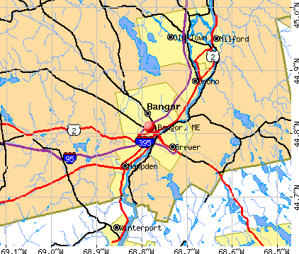 Bangor, ME map