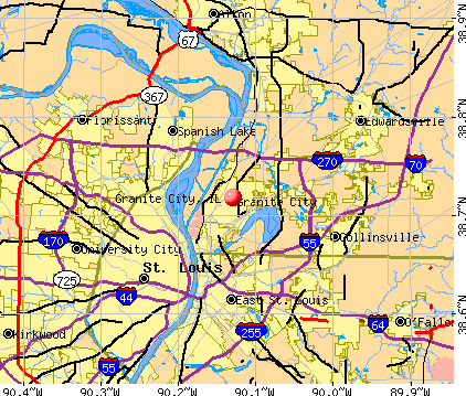 Granite City, IL map