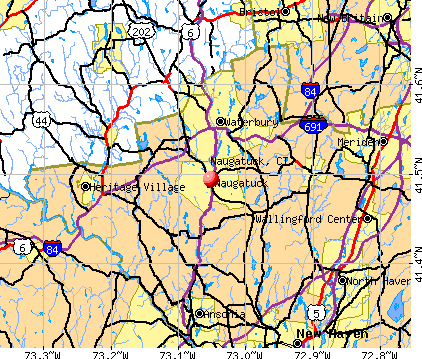 Naugatuck, CT map