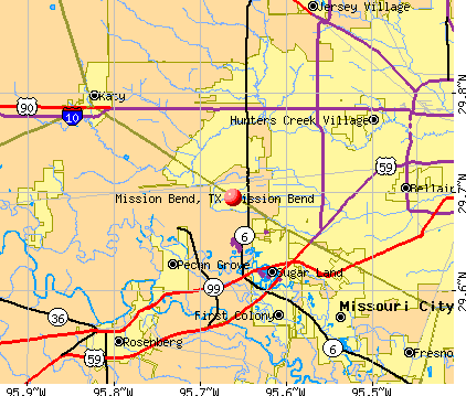 Mission Bend, TX map
