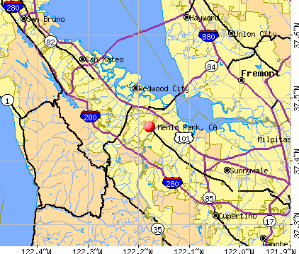 Menlo Park, CA map
