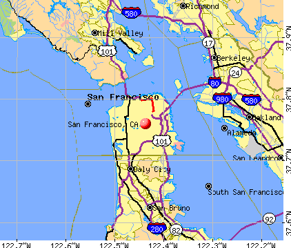 San Francisco, CA map