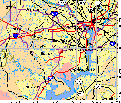 Springfield, VA map