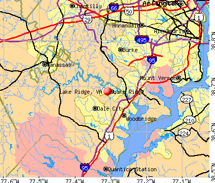 Lake Ridge, VA map