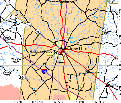 Hopkinsville, KY map