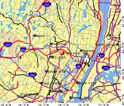 Garfield, NJ map