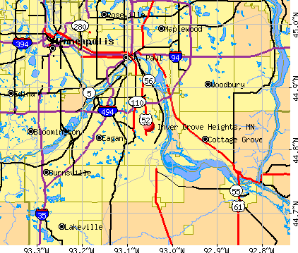 Inver Grove Heights, MN map