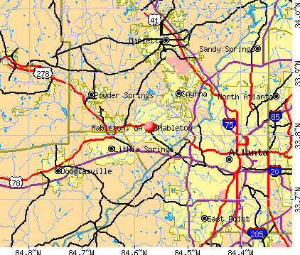Mableton, GA map