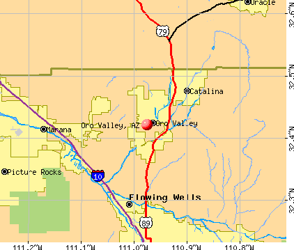 Oro Valley, AZ map
