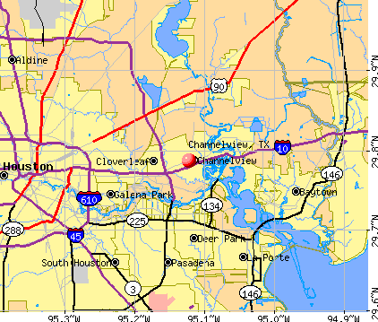 Channelview, TX map