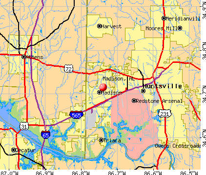 Madison, AL map