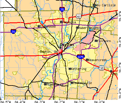 Dayton, OH map