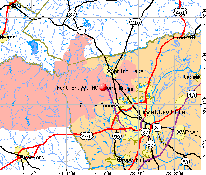 Fort Bragg, NC map