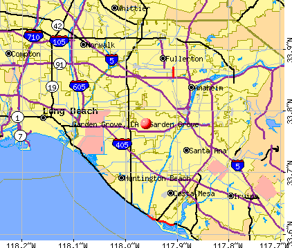 Garden Grove, CA map