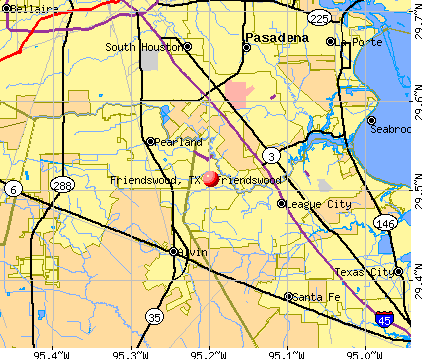 Friendswood, TX map
