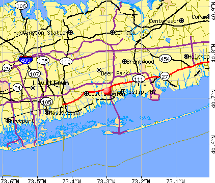 West Islip, NY map