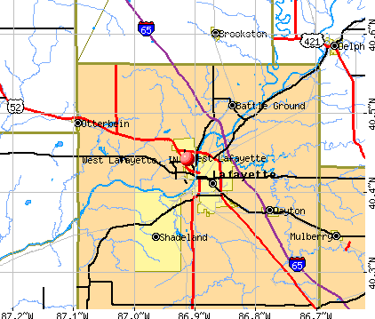 West Lafayette, IN map