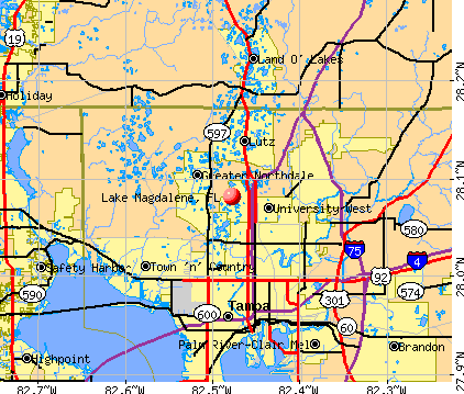 Lake Magdalene, FL map