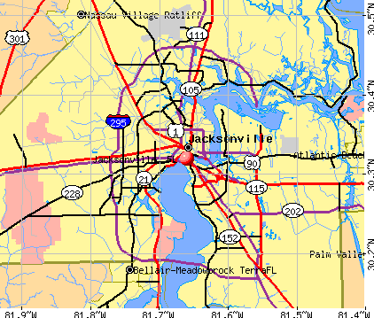 Jacksonville, FL map
