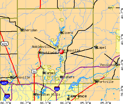 Noblesville, IN map