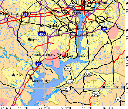 Mount Vernon, VA map