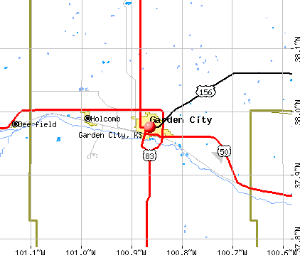Garden City, KS map