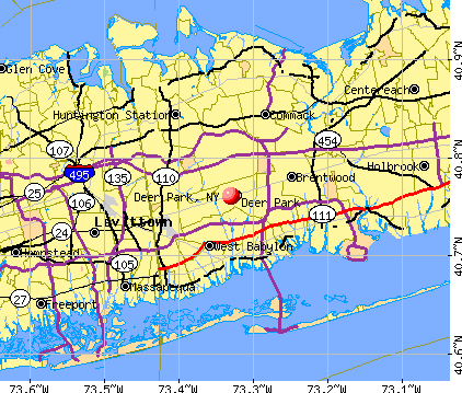 Deer Park, NY map