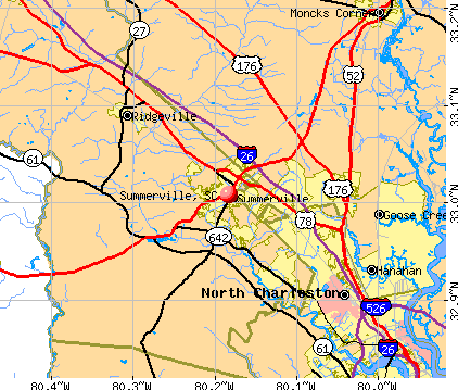 Summerville, SC map