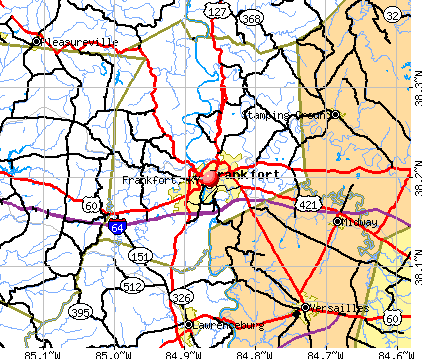 Frankfort, KY map