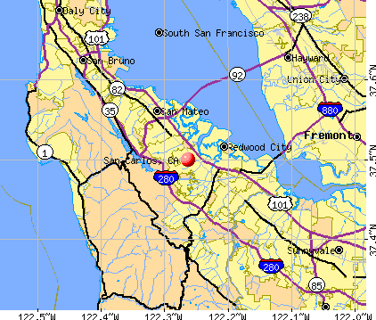 San Carlos, CA map