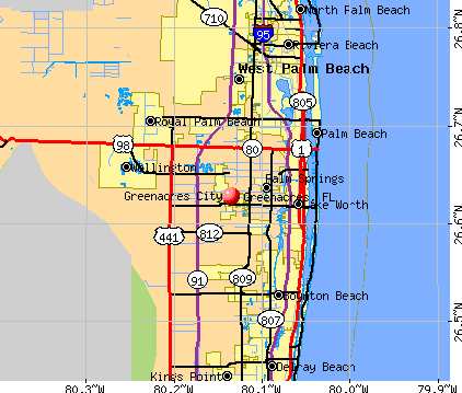 Greenacres, FL map