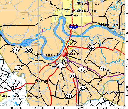 Henderson, KY map