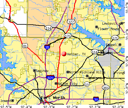 Keller, TX map