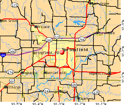 Springfield, MO map