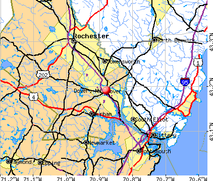 Dover, NH map