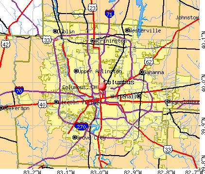 Columbus, OH map