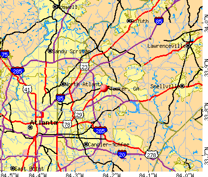 Tucker, GA map