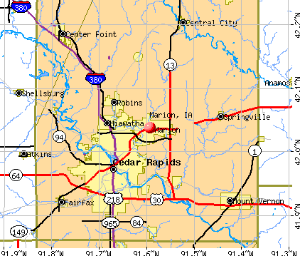 Marion, IA map