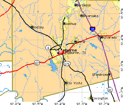 Cleburne, TX map