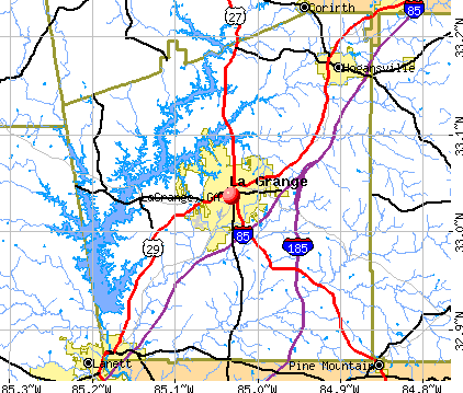 LaGrange, GA map