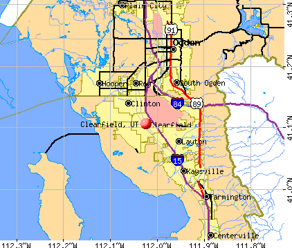 Clearfield, UT map