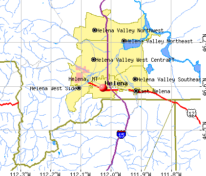 Helena, MT map