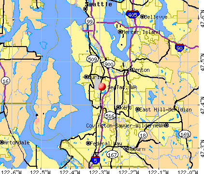 SeaTac, WA map
