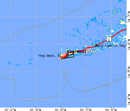 Key West, FL map