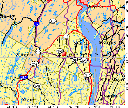 Spring Valley, NY map