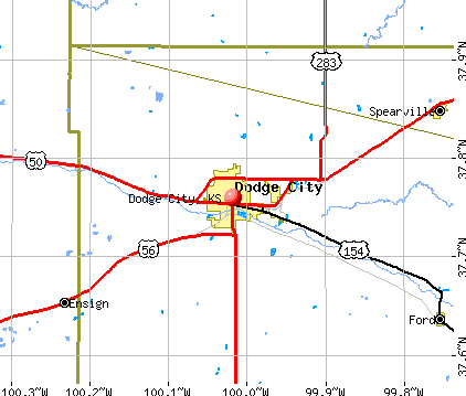 Dodge City, KS map